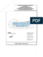 Evaluar y Optimizar Area Almacenamiento Comeso CA