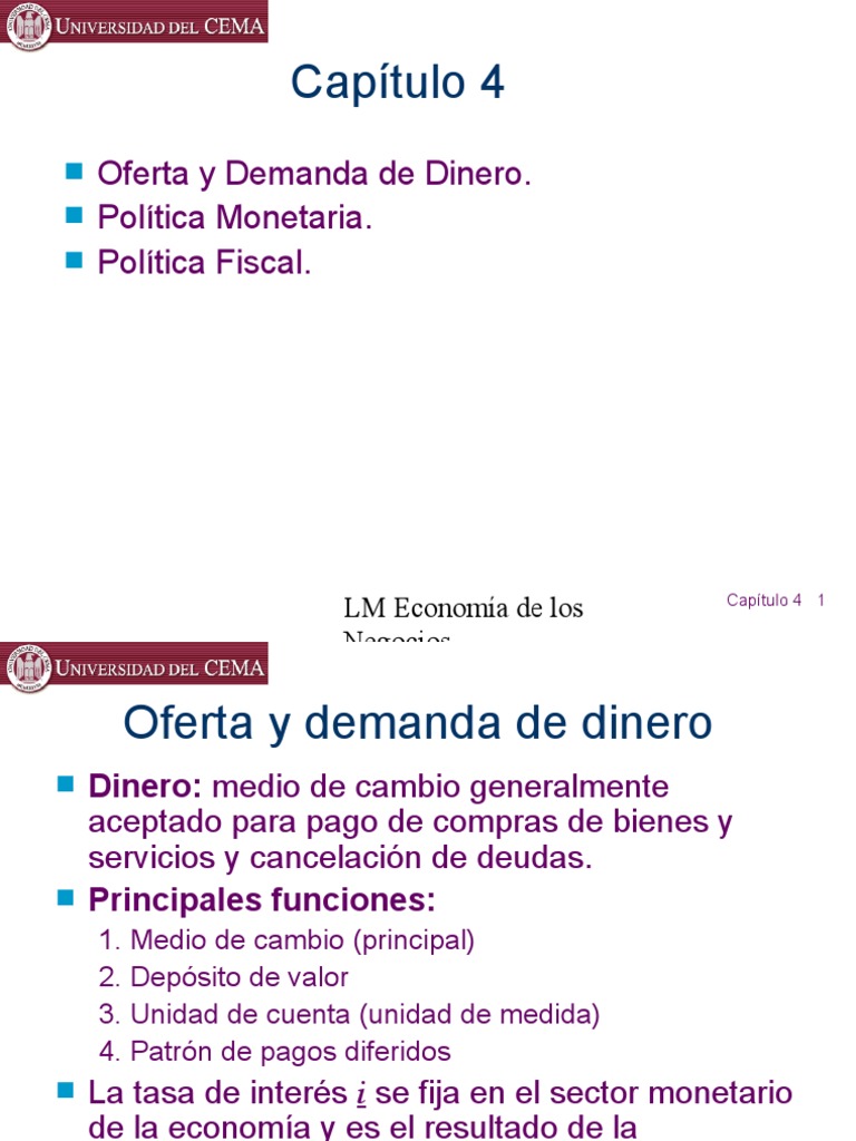 Oferta y Demanda de Dinero | PDF | Oferta de dinero | Dinero