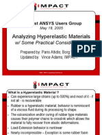 Hyper Elastic Materials on ANSYS