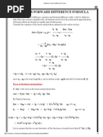 Newton's Forward Difference Formula1