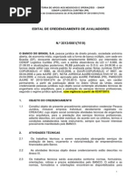 Bb Edital de Credenciamento de Avaliadores 2013 1