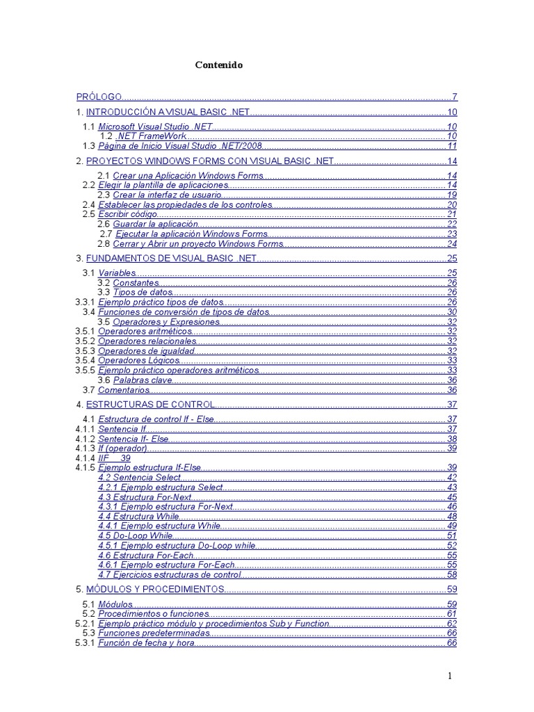 Introducción a Visual Basic .NET | PDF | Microsoft Visual Studio | .NET ...