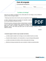 Comprension La Liebre La Tortuga PDF