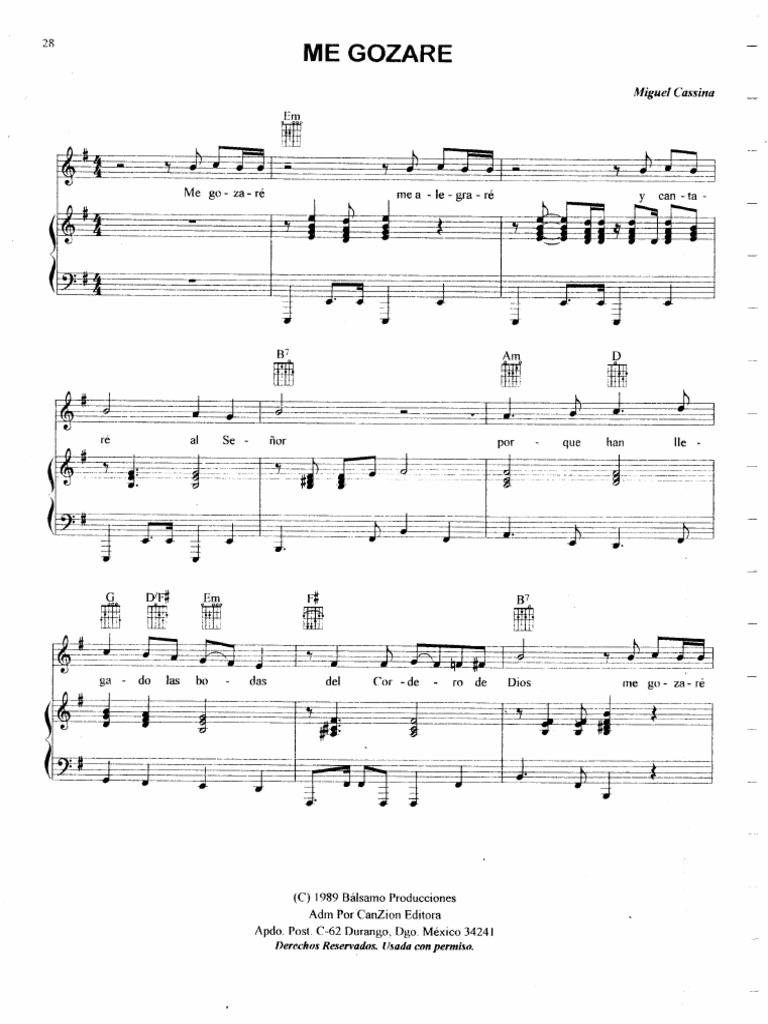 Me Gozare - Partitura | PDF