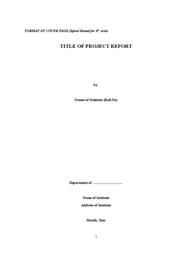 Project Report Cover Page Format | PDF | Use Case | Microsoft Sql Server