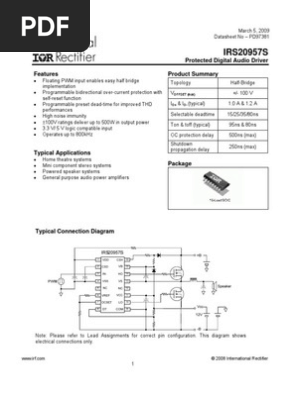 Irs 20957 Spbf Pdf Amplifier Rectifier