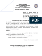 Norma Técnica 7 - Certificado de Credenciamento No CBM AP