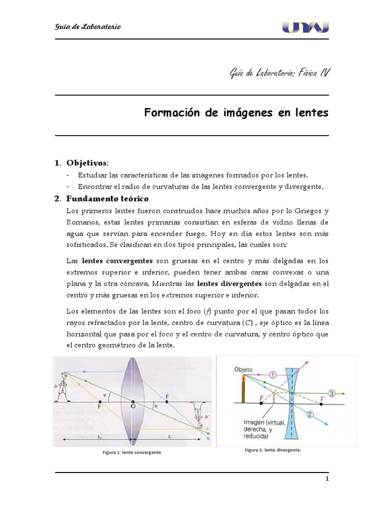 6. Formación de Imágenes en Lentes. Óptica Imagen
