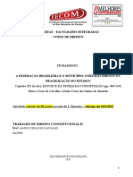 Modelo de Fichamento - Cap XX Do Livro Estudos Da Teoria Da Constituição - A Federação Brasileira e o Município