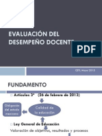 Evaluación del desempeño docente INE