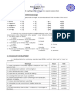 First Quarterly Exam English 7