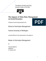 2013 Thesis - The Impacts of Meta Data Management