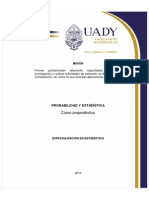 Curso Propedeutico Probabilidad y Estadistica PDF