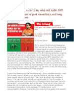 If MR's Defeat Is Certain, Why Not Vote JVP Choosing Between Urgent Immediacy and Long-Term Perspectives