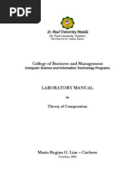 Lab Manual in Theory of Computation