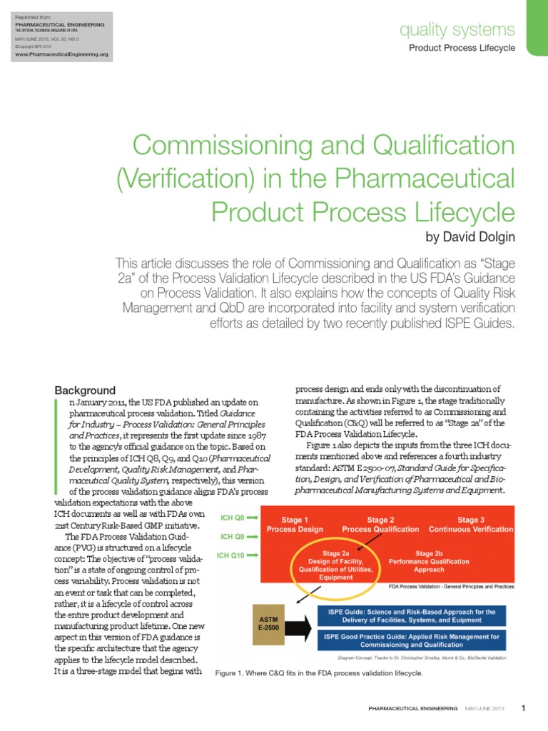 Commissioning and Qualificatio | PDF | Verification And Validation ...