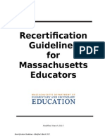 Guidelines Recertification For Ma Educators