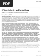 SF Jazz Collective and Sarah Chang