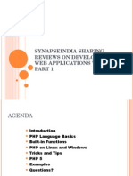 SynapseIndia Sharing Reviews on Developing Web Applications With PHP Part 1