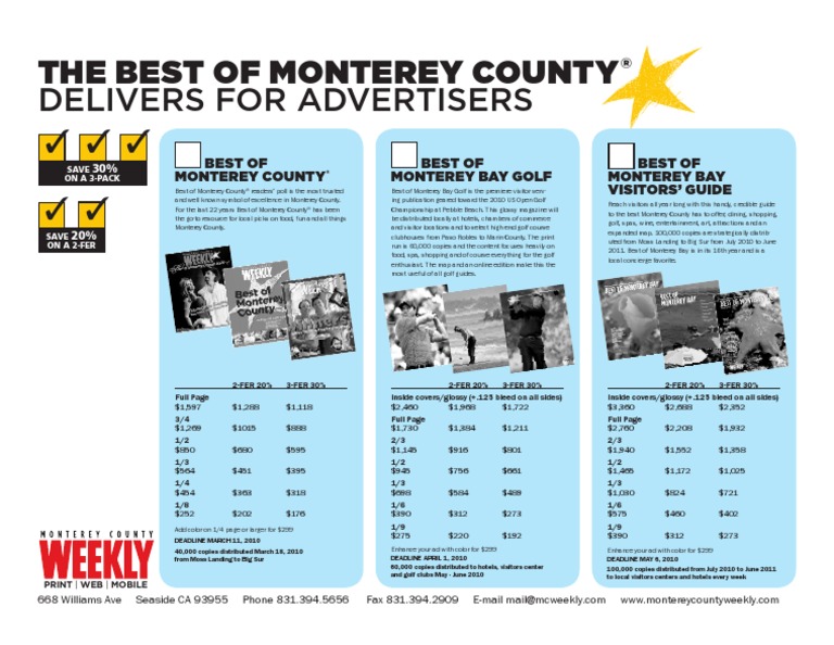 Best of Monterey County 2010 PDF Monterey Mass Media