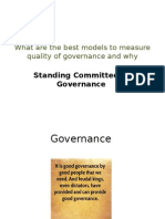 Presentation On Models For Measuring Quality of Governance