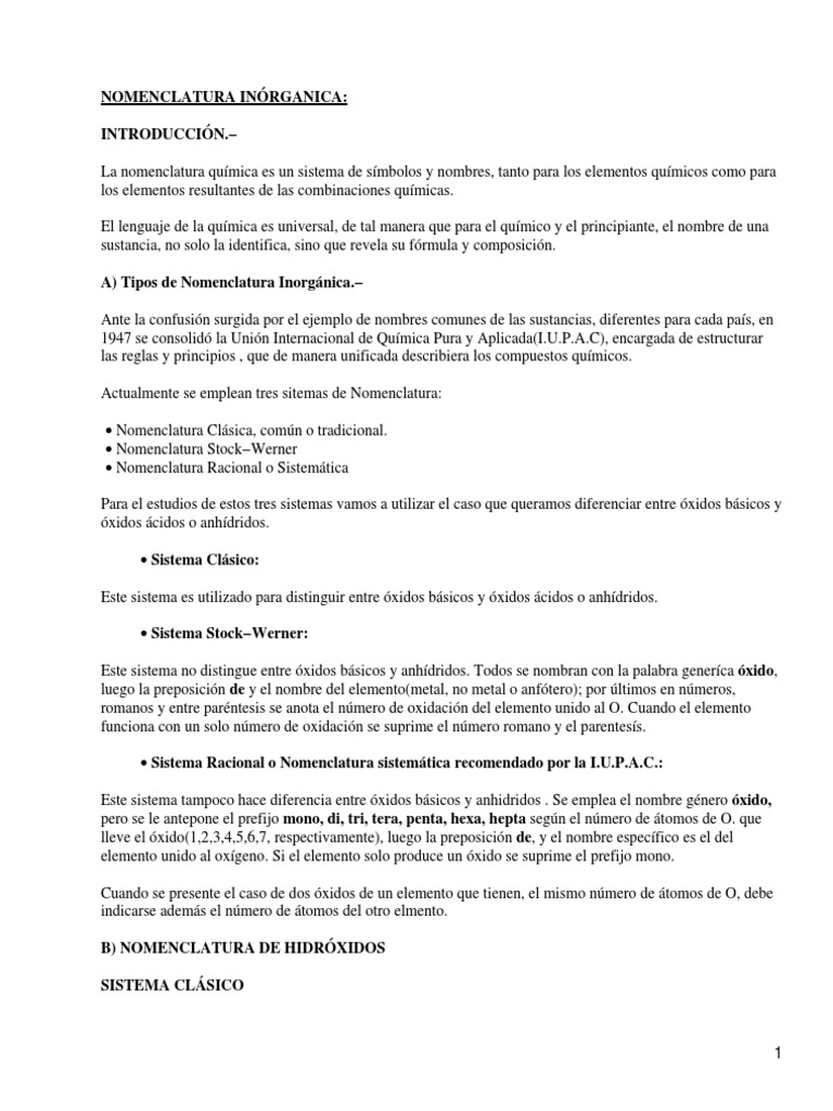 Reglas De La Union Internacional De Quimica Pura Y