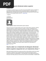 Ó Que é Bloqueio Divisional Antero Superior Esquerdo