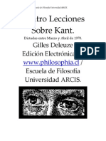 DELEUZE, Gilles (1978) - Cuatro Lecciones Sobre Kant (ARCIS)