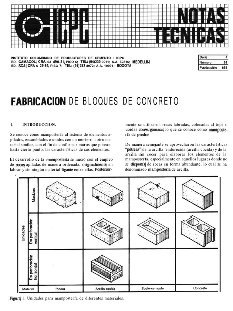 4 Fabricacion de Bloques de Concreto | PDF | Hormigón | Cemento, image size:768x1024