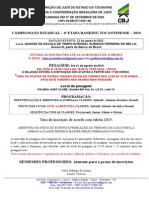 Aviso 4º Etapa Estadual 2015