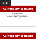 Authenticity of Hadith