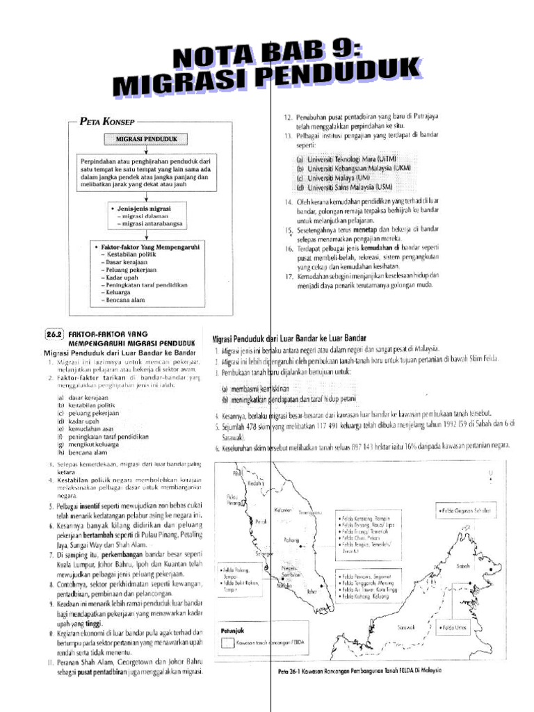 Geografi Tingkatan 2 Bab 9 Migrasi Pdf