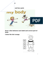 First Month Test Label The Body and Face Parts