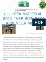 Colecta Nacional Ver Bien Para Aprender Mejor 2012