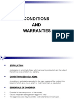Conditioytutyyns and Warranties