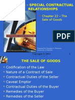 Part 5 - Special Contractual Relationships: Chapter 22 - The Sale of Goods