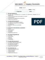 Prueba Sumativa Lenguaje 1 MEDIO Semana 26 2015