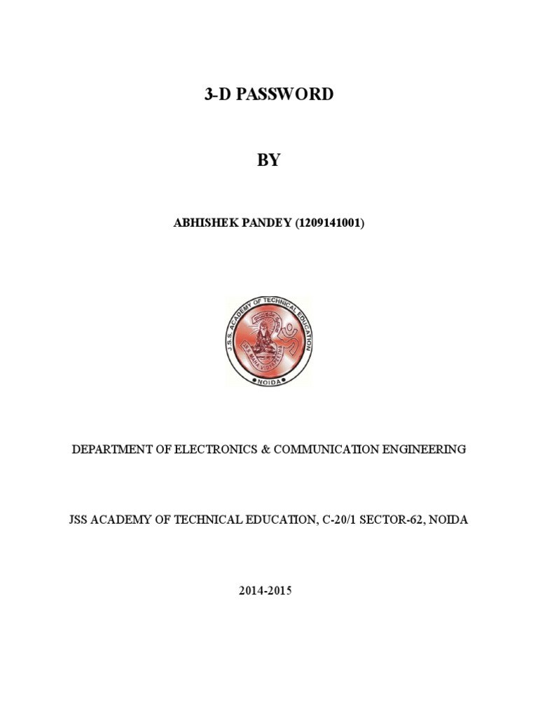 3-D Password: A Multifactor Authentication System | PDF | Password ...