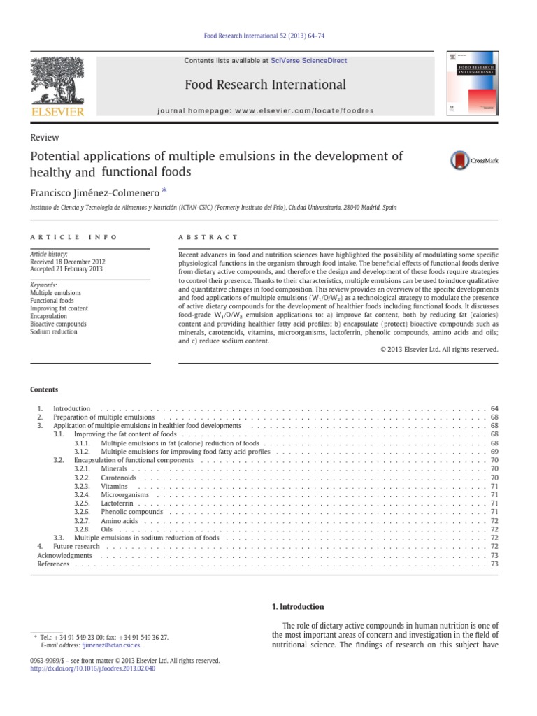 Analogue Cheese PDF Emulsion Lipid