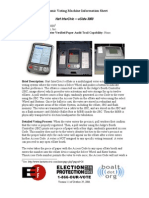 Electronic Voting Machine Information Sheet: Hart Intercivic - Eslate 3000