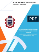 Disposiciones de Titulacion BENV Generacion 2012-2016 PDF