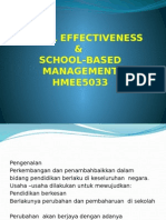 School Effectiveness & School-Based Management