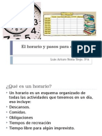 El Horario y Pasos para Organizar Uno