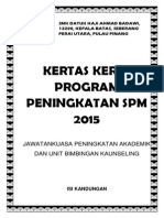 Kertas Kerja Program Peningkatan SPM 2015