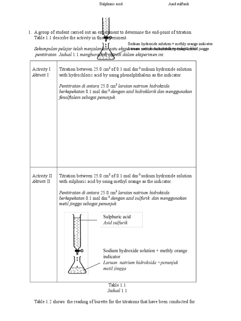 Soalan kimia  Titration  Sodium