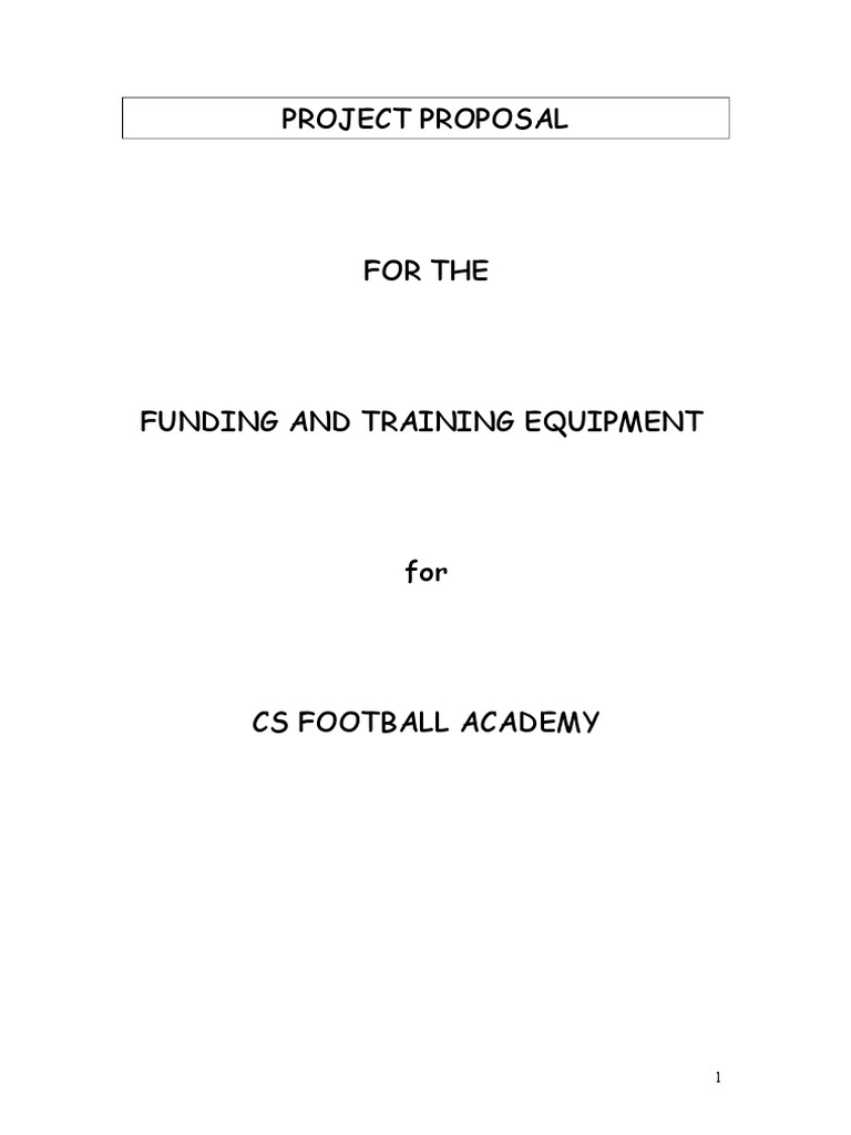 CS Football Academy Funding Proposal | PDF | Discrimination