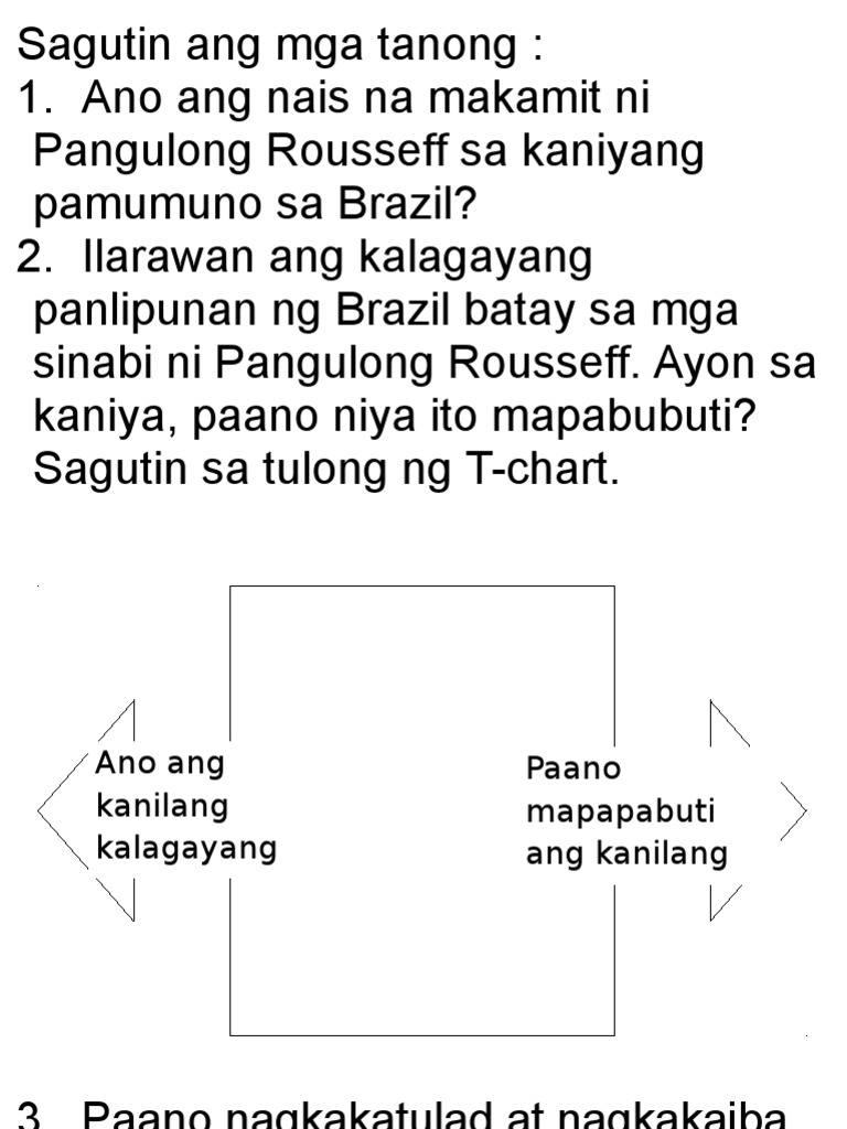 Tanong Sa Talumpati Ni Roussef