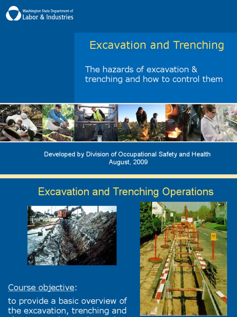Excavation and Trenching Safety Guide | PDF | Loam | Sand