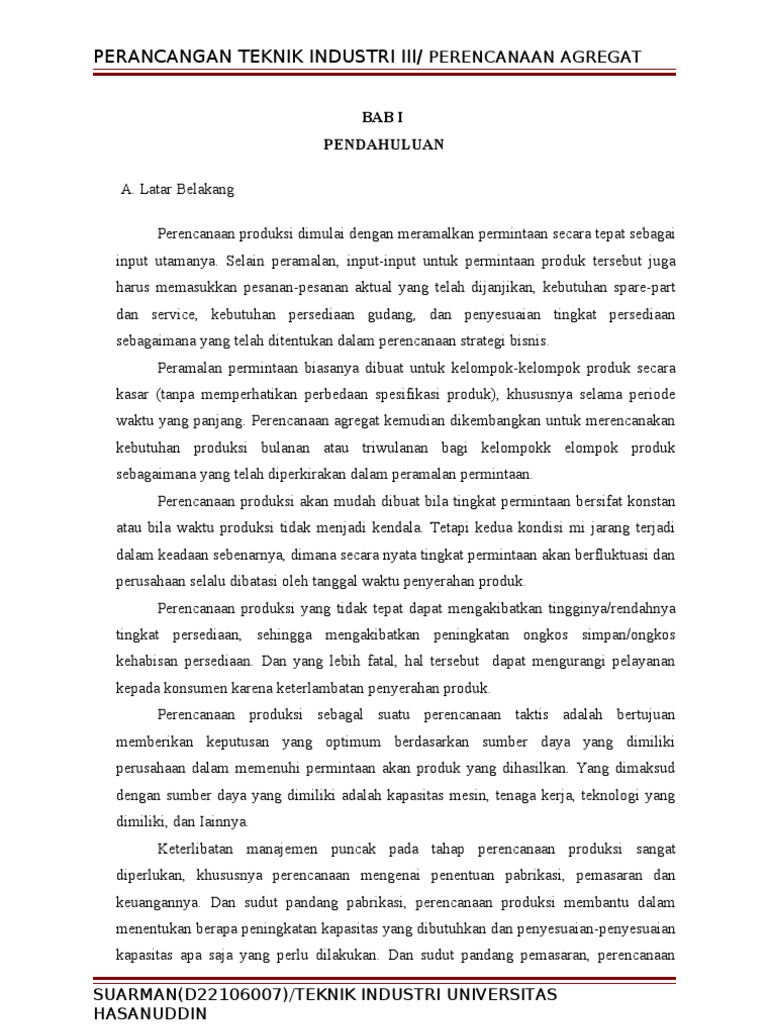 Laporan Perencanaan Agregat