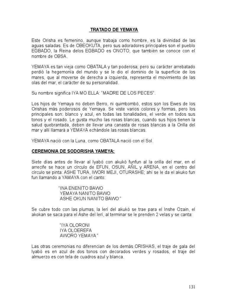 Tratado De Yemaya 8 Religion Y Creencia Naturaleza tratado de yemaya 8 religion y